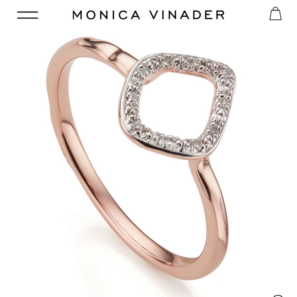Monica Vinader Riva Mini Kite Ring 18 kt